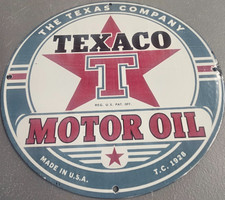 VINTAGE 1928 TEXACO MOTOR OIL 12