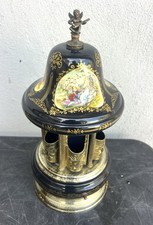 VTG 60s Reuge Zhivago Enameled Capodimonte Lipstick Cigarette Carousel Music Box picture