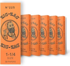 ZIG-ZAG Rolling Papers French Orange 1 1/4 ( 6 Booklets) 6 Pack,  picture