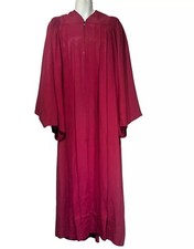 Vintage E.R. Moore Co Burgundy Choir Pulpit Gown Robe Traditional Churchwear picture