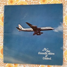 5/1966 UNITED AIRLINES 11 x 11 in BROCHURE “FLY THE FRIENDLY SKIES” Big & Beauty picture