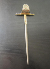 Vintage Toledo Spain Sword Dagger Shaped Letter Opener 8