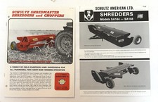 Vtg 1972 & 1988 Set Of 2 Farming Agricultural Shultz Mfg Dealer Sales Brochures picture
