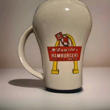 McDonalds Speedee Service System Ceramic Coffee Mug 15c Hamburgers 2009 Beige picture