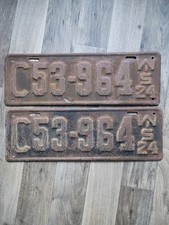 1924 Wisconsin License Plate Pair Vintage  picture