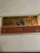 Majin Vegeta - 24k Gold Foil Banknote - With Certificate of Authenticity picture