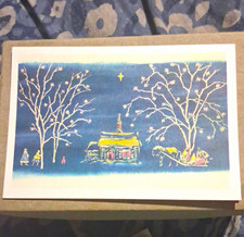 Vintage CASPARI Christmas Greeting Card Best Wishes for Christmas (5) CARDS picture