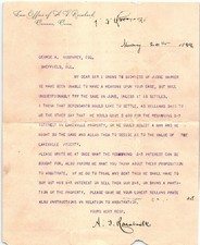 1889 Canaan, CT Law Office Letter: Property Dispute Settleme picture
