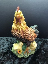 Vintage Resin Hen & Chicks Figurine 7