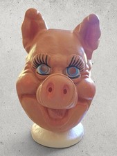 Vintage 1980s CESAR Adult Full Size Rubber Latex Pig Mask Halloween Costume picture
