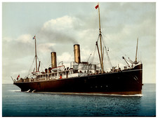 Steamship &c. S. S. “Columbia.” Vintage photochrom by P.Z, Photochrom Zurich  picture