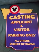 Disney World Parking For Cast Members Sign Large picture