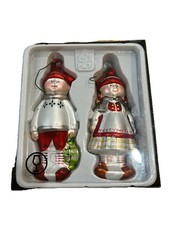 IKEA Girl and Boy SNÖMYS Glass Tree Hanging Christmas Ornament Decoration picture