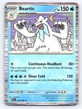 Beartic 026/086 Holo Rare Black Bolt Pokemon Near Mint picture