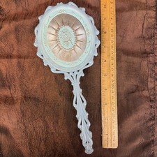 VINTAGE 1950’s BLUE HAIRBRUSH PLASTIC picture