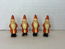 4 Vtg Germany Miniature Old World Santa Belsnickel Figurine Christmas Putz picture