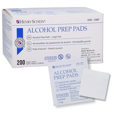 Henry Schein Large Alcohol Prep Pads - 70% Isopropyl Alcohol Wipes picture