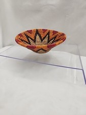 Boho Handwoven Lavumisa Grass Basket African 9 in wide picture