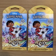 Disney Lorcana: Hyperia City Sleeved Booster Pack LOT OF 2 (New/Sealed)  picture