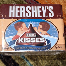 Hershey's Kisses Milk Chocolate Keepsake Recipe Box Tin, Candy & Nuts picture