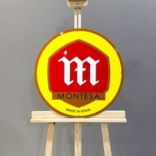 Montesa Vintage Motorcycle Logo Heavy Metal Sign – 50 cm (19.7”) picture