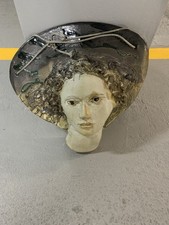 VTG PORCELAIN WOMEN HEAD WITH HAT picture