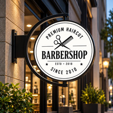 Custom 360° Rotating LED Light Box Sign | Double Sided Outdoor Shop Logo Display picture