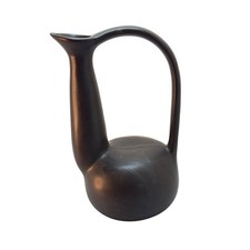 Gio Ponti Bucchero Nero Licensed Re-Edition Vase Italian Modern Black Ceramic picture