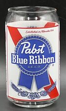 PABST BLUE RIBBON Beer Can Shaped 16 oz Glasses Signature Glassware NWOB picture