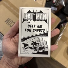 1981 BATMAN in BELT EM FOR SAFETY RARE GIVEAWAY PROMO MINI B&W COMIC picture