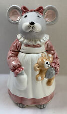 1990 MELINDA MOUSE TEDDY BEAR MAMA CERAMIC COOKIE JAR HOUSE OF LLOYD picture
