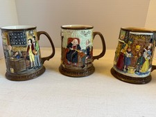 John Beswick Royal Doulton A Christmas Carol Limited Edition 3 Relief Tankards picture