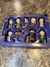 Vtg Holiday Time 11 Pc Poly Resin Children Nativity Set In Original Box Kids picture