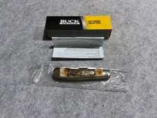 2008 Buck 382 BU382S Stag Trapper 2 Blade Folding Pocket Knife New In Box picture
