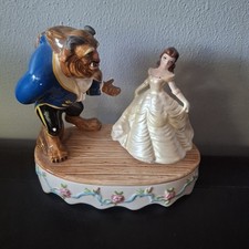 Vintage Schmid Walt Disney Beauty and The Beast Porcelain Music Box - Works picture