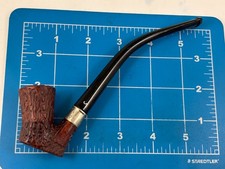 Judd's NOS Unsmoked Rustic Churchwarden Style Briar Sitter Pipe w/Removable Bowl picture