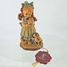 ANRI Sarah Kay Valentine Wood Girl Figurine 