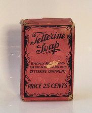 Antique c1890 Tetterine Soap Shuptrine Co. Savannah GA. ❦ ORIGINAL LABEL and BAR picture