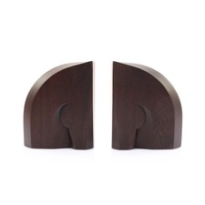 HERMES Alezan Mahogany Bookends Set H313102M 01 picture