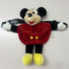 Vintage 1980's Mickey Mouse Fanny Pack Waist Bag Plush Disneyland WDW picture