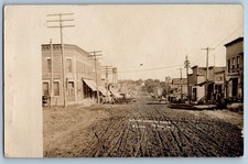 Tripoli Iowa IA Postcard RPPC Photo Main Street Looking North Photo Gallery picture