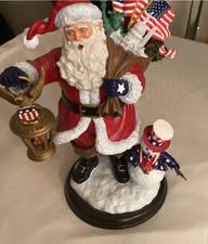 DANBURY MINT STAR SPANGLED SANTA FIGURINE picture