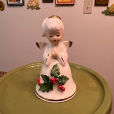 Vintage Napcoware Angel Kitschy Christmas Bell picture
