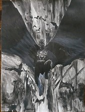 Original Inked Comic Art Of Batman picture