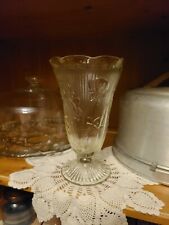 Depression Glass Jeanette Glass Co.  Iris Herringbone Vase Historical Pre 1950's picture