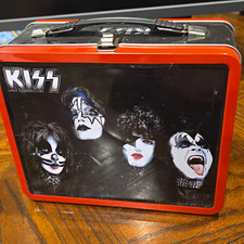 KISS Metal Lunchbox Collectible Band Memorabilia Red/Black Trim picture