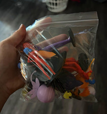Miraculous Ladybug Cat Noir Hawk Moth Tikki Plagg Mini Figure Lot w/ Bases picture