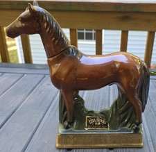 1969 Ezra Brooks Man O' War Heritage China HC-6 Horse Racing Whiskey Decanter picture