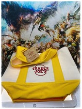 *Limited Edition* Trader Joe's Mini Canvas Tote Bag Holiday 2025 *Yellow* picture