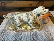 Rare Vintage NORCREST porcelain English Setter Hunting Dog Figurine picture